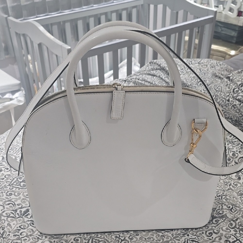 CELINE Elegant White Handbag